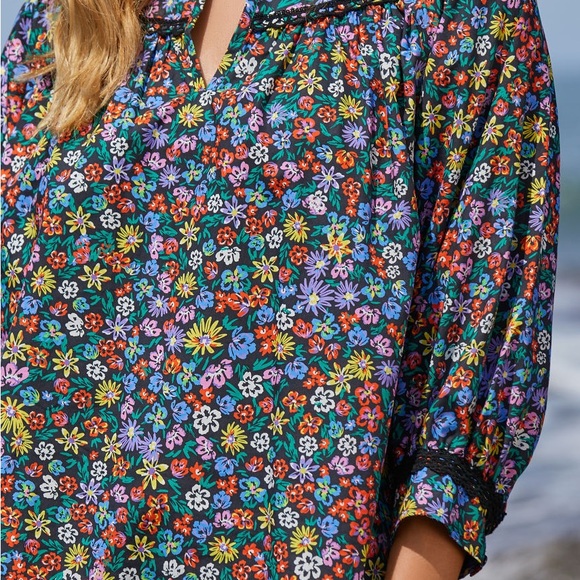Johnny Was Multicolor Floral Blouse - Picture 1 of 7